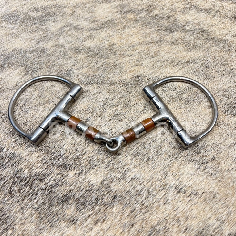 5″ D Ring Snaffle w/ Copper Rollers